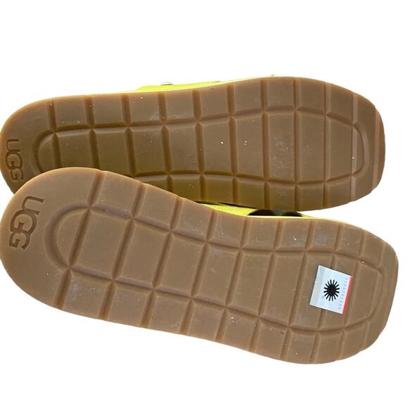 Ugg Emily Margarita Platform Patent Leather Yellow Slide Sandals size 9 - Picture 10 of 11